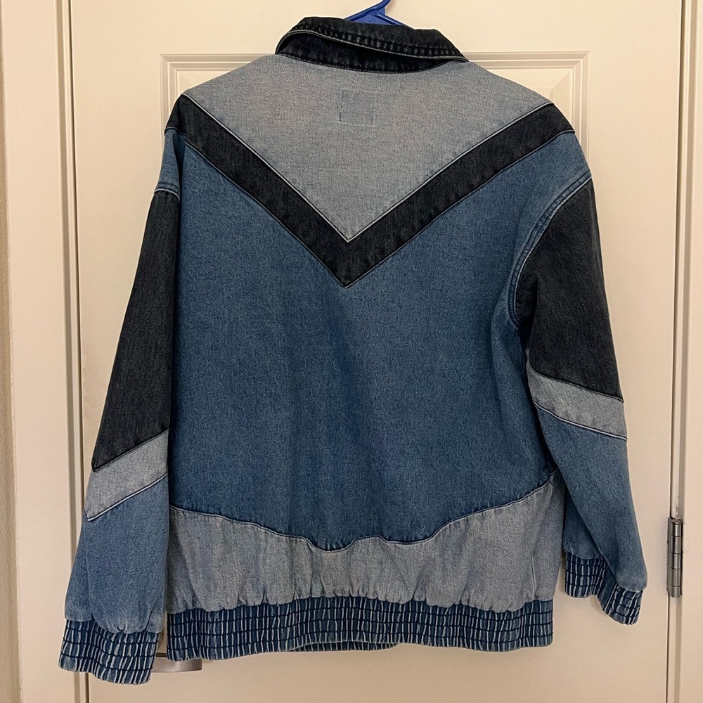 Multi-Colored Oversized Denim Jacket - image 2